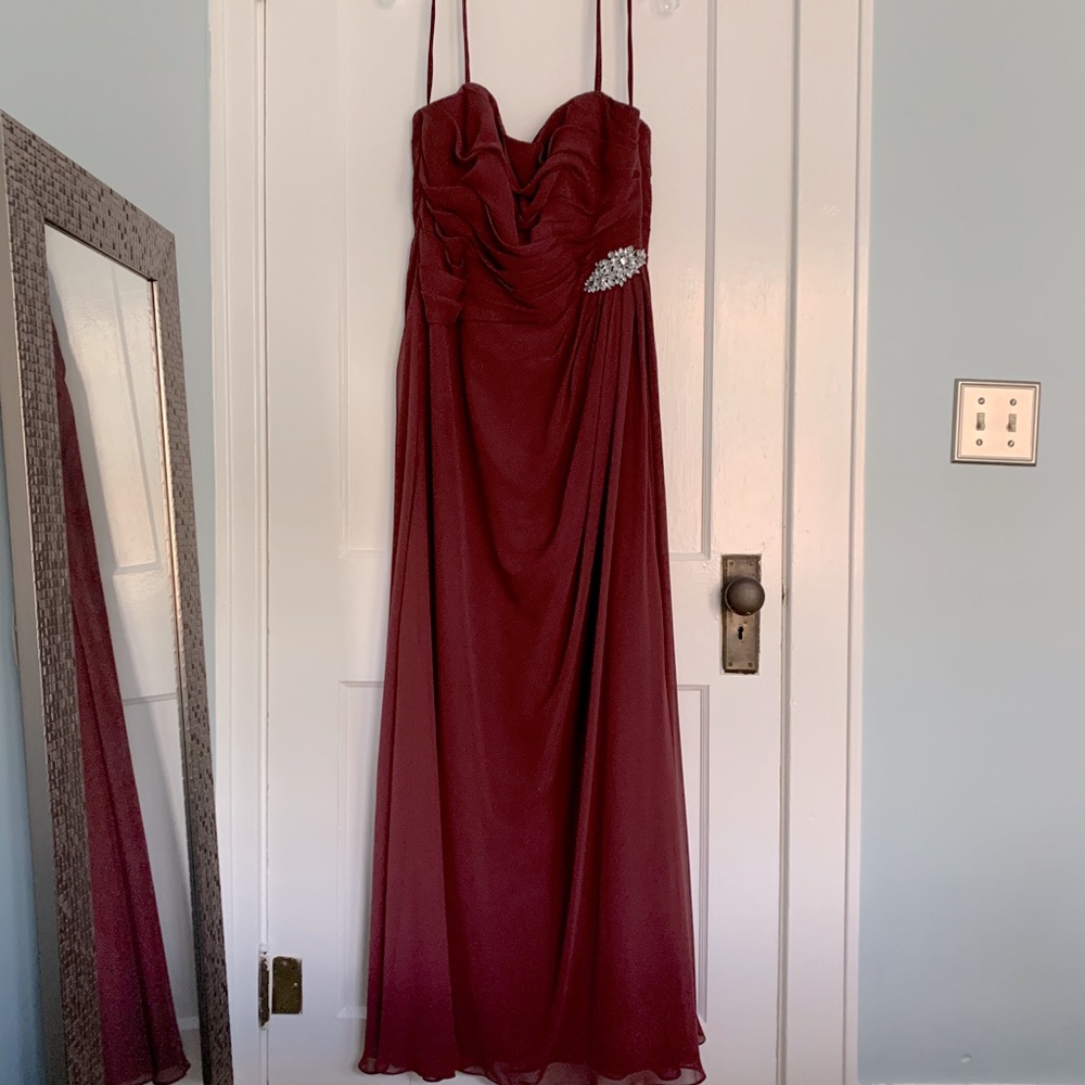 Brand new wine colored formal dress